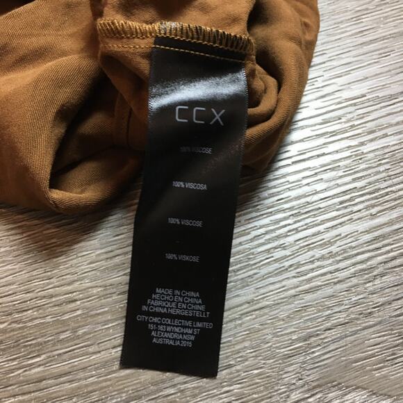 NWT CCX by City Chic Brown Button swing Tunic Dress Plus size 16 - Picture 4 of 8